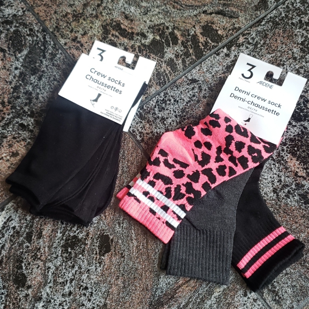 [2/30$] 2x3pck Crew Socks